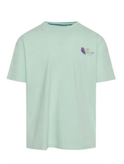 Funky Buddha ανδρικό t-shirt με graphic τύπωμα FBM011-057-04
