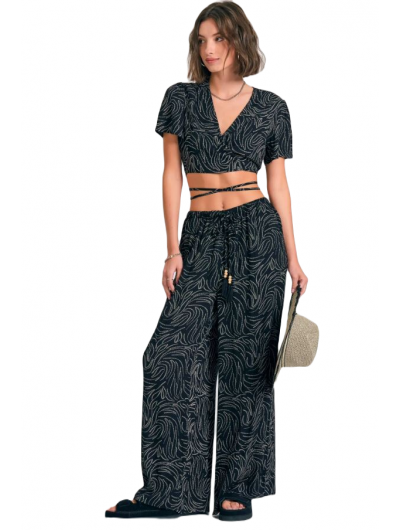 Funky Buddha γυναικεία παντελόνα loose fit εμπριμέ FBL011-101-02