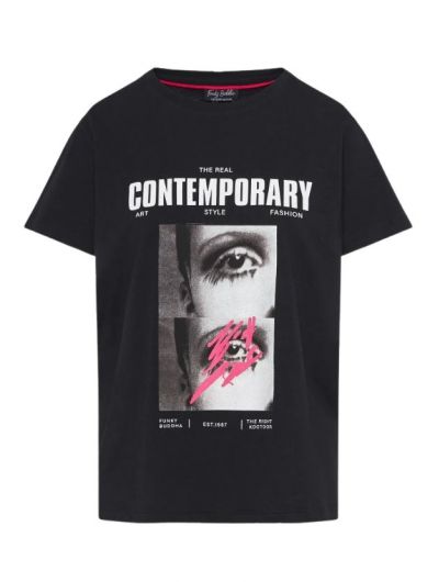 Funky Buddha γυναικείο t-shirt με photographic τύπωμα FBL011-130-04