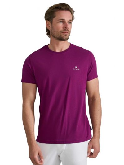 Navy & Green ανδρικό κοντομάνικο t shirt κέντημα λογότυπο 24MO.001/P.2