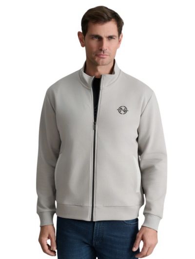 Navy & Green ανδρική μονόχρωμη ζακέτα με φερμουάρ 24TU.336/1GZ