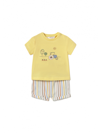 Mayoral Newborn σετ για αγοράκι μπλουζάκι με σορτς 25-01202