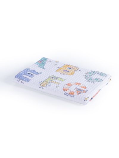 Nef-Nef Alphabet Monster Βρεφική Κουβέρτα Αγκαλιάς 80x110cm 037365