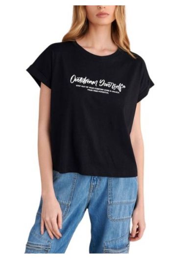 Attrattivo γυναικείο κοντομάνικο t shirt με στάμπα 9920872