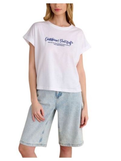 Attrattivo γυναικείο κοντομάνικο t shirt με στάμπα 9920872