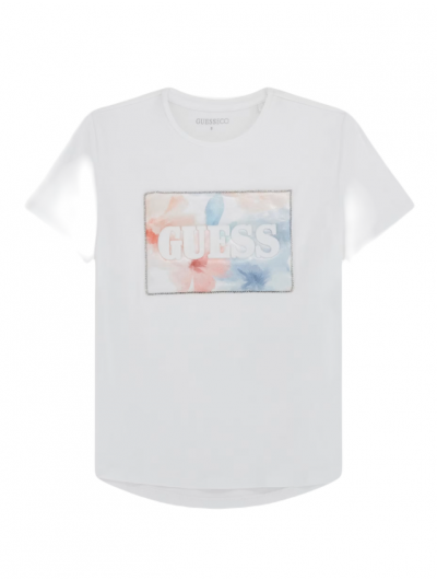 Guess παιδικό κοντομάνικο t shirt λογότυπο και στρας J5RI25KCRI2