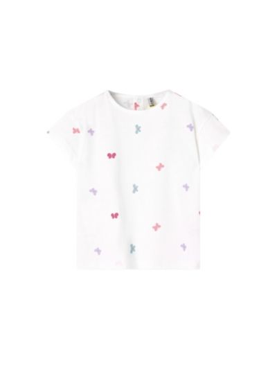 Losan βρεφικό κοντομάνικο t shirt με πεταλουδίτσες για κοριτσάκι LBGAP0303_25003