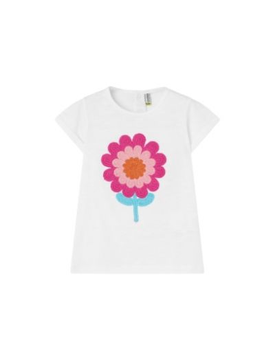 Losan βρεφικό κοντομάνικο t shirt με κέντημα για κοριτσάκι LBGAP0303_25013