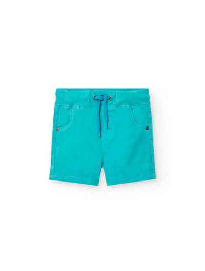Boboli βρεφική stretch βερμούδα gabardine για αγόρι 391025