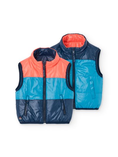 Boboli παιδικό puffer μπουφάν διπλής όψης για μικρό αγόρι 301149