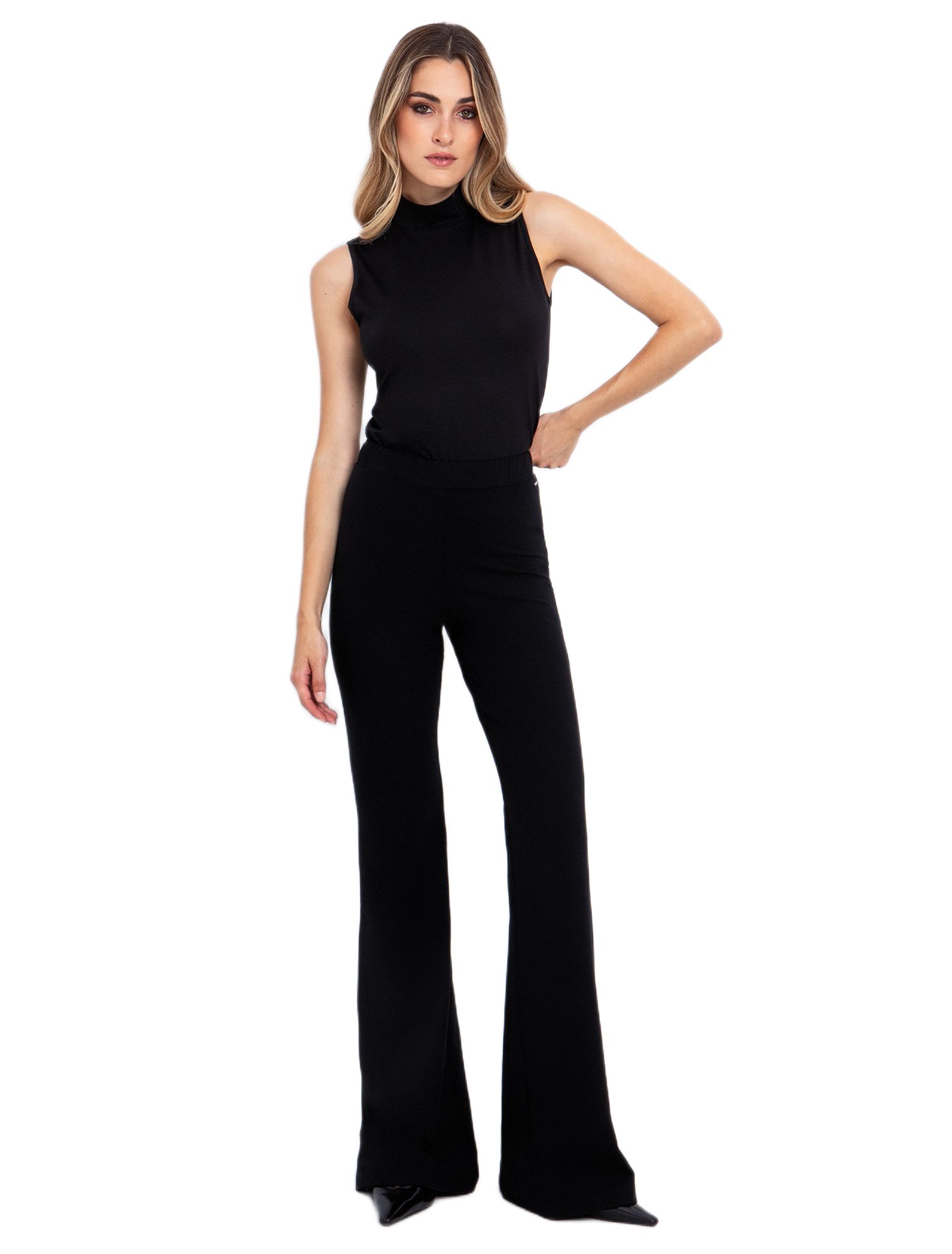 Toi&Moi γυναικείο μονόχρωμο παντελόνι flare 20-5738-225