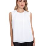 Toi&Moi γυναικεία αμάνικη μπλούζα με πιέτες 30-5606-225