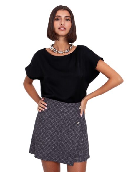 Toi&Moi γυναικεία σατινέ μπλούζα από βισκόζη 30-5654-225