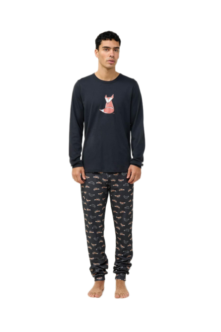 Vamp ανδρική χειμερινή πυζάμα αλεπού 23620