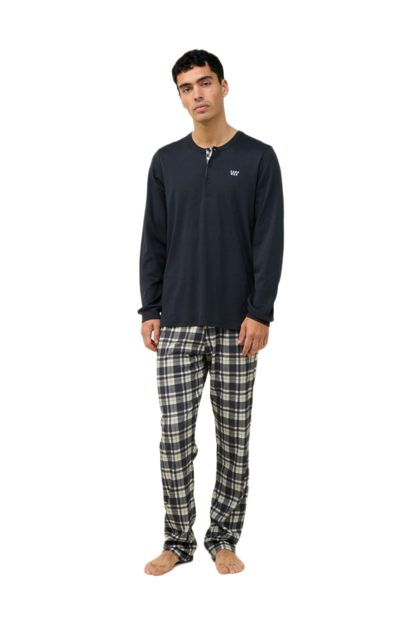 Vamp ανδρική χειμερινή πυζάμα καρό με πατιλέτα 23643 Vamp ανδρική χειμερινή πυζάμα καρό με πατιλέτα 23643