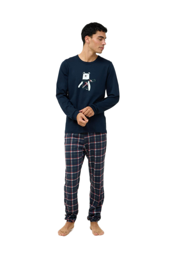 Vamp ανδρική χειμερινή πυζάμα αρκουδάκι 23680 Vamp ανδρική χειμερινή πυζάμα αρκουδάκι 23680