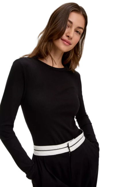 S'Oliver γυναικεία μονόχρωμη μακρυμάνικη μπλούζα 2141201