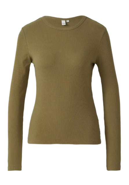 S'Oliver γυναικεία μονόχρωμη μακρυμάνικη μπλούζα 2141201