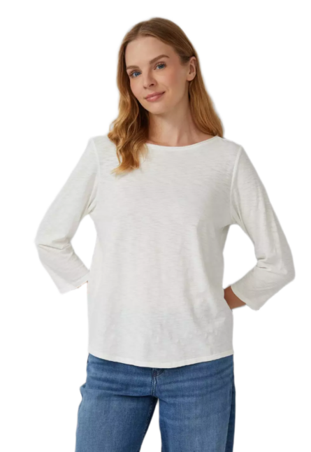 S'Oliver γυναικεία μονόχρωμη μπλούζα μανίκι 3/4 2164085