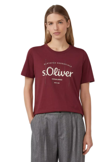 S'Oliver γυναικείο κοντομάνικο t-shirt με τύπωμα 2170089