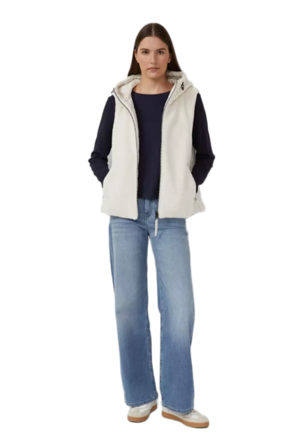 S'Oliver γυναικείο αμάνικο χνουδωτό μπουφάν 2170190