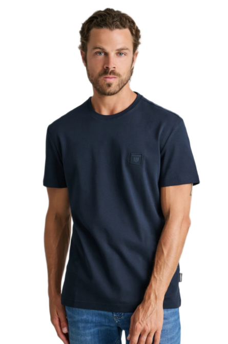 Navy&Green ανδρικό κοντομάνικο μονόχρωμο t-shirt 24EY.012/R.2