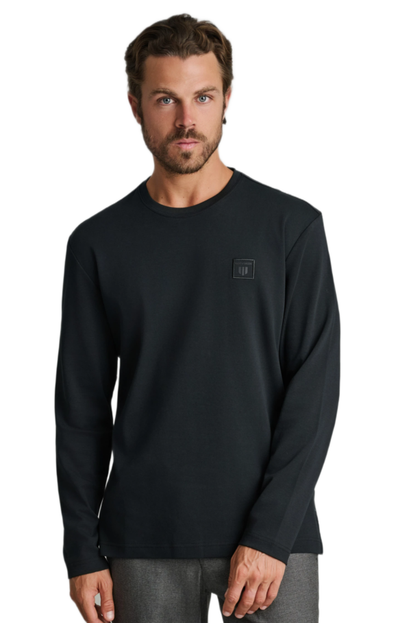 Navy&Green ανδρικό μακρυμάνικο μονόχρωμο t-shirt 24EY.030/R