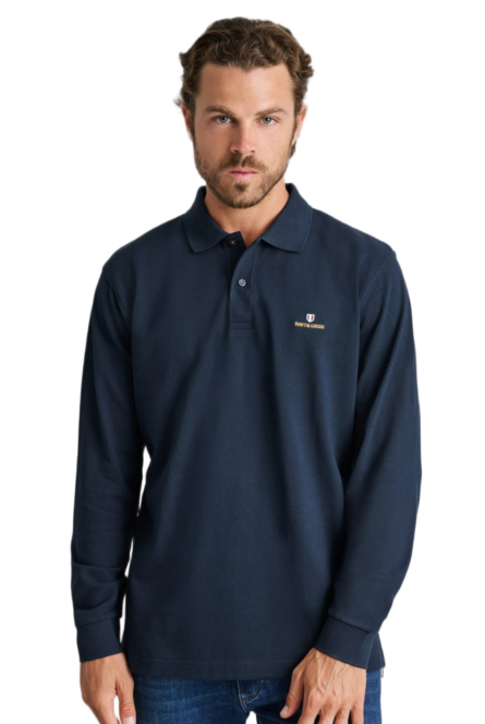Navy&Green ανδρικό μακρυμάνικο μπλουζάκι polo 24GE.500.8