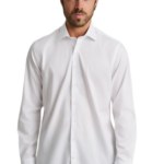 Navy&Green ανδρικό μονόχρωμο μακρυμάνικο πουκάμισο 24NG.BX215/NGM.1