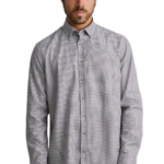 Navy&Green ανδρικό μακρυμάνικο πουκάμισο pied de poule 24NG.CA262/1B