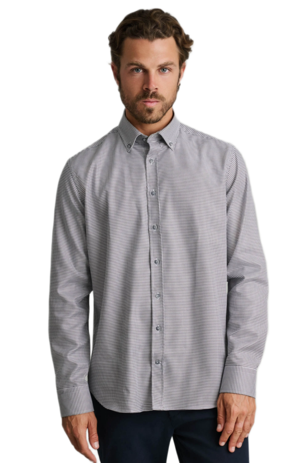 Navy&Green ανδρικό μακρυμάνικο πουκάμισο pied de poule 24NG.CA262/1B Navy&Green ανδρικό μακρυμάνικο πουκάμισο pied de poule 24NG.CA262/1B