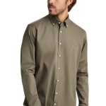 Navy&Green ανδρικό μονόχρωμο πουκάμισο Twill 24NG.SD106/1B.4