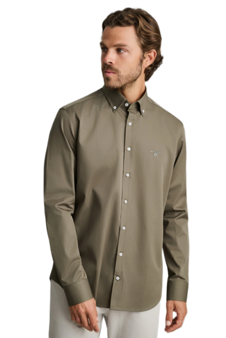 Navy&Green ανδρικό μονόχρωμο πουκάμισο Twill 24NG.SD106/1B.4