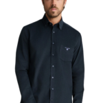 Navy&Green ανδρικό μονόχρωμο κοτλέ πουκάμισο 24NG.SD146/1B.1