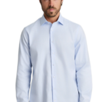 Navy&Green ανδρικό μονόχρωμο Two-Tone πουκάμισο Dobby 24NG.SD185/NGM