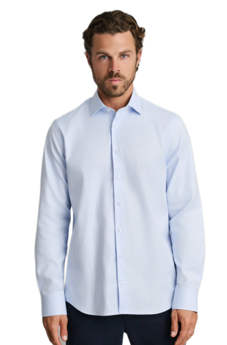 Navy&Green ανδρικό μονόχρωμο Two-Tone πουκάμισο Dobby 24NG.SD185/NGM