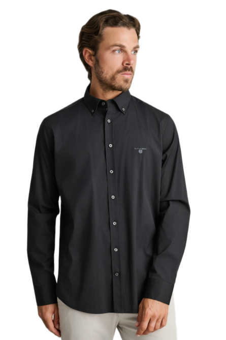 Navy&Green ανδρικό μακρυμάνικο πουκάμισο ποπλίνας 24NG.SD61/1B.7