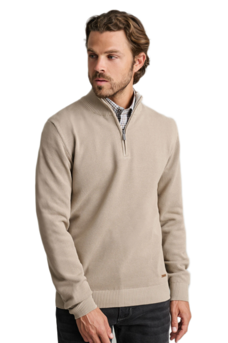 Navy&Green ανδρικό πλεκτό με λουπέτο και φερμουάρ 24YM.1017/LZ