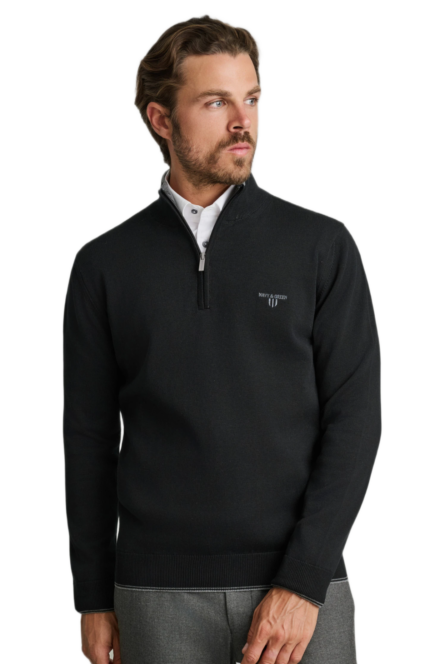 Navy&Green ανδρική πλεκτή μπλούζα με λουπέτο και φερμουάρ 24YM.923/LZ.4