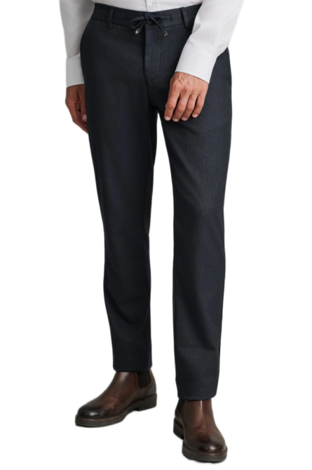 Navy&Green ανδρικό παντελόνι απίετο με λάστιχο και κορδόνι 24KP.031/JG