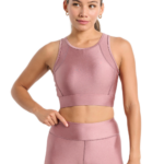 Bdtk γυναικείο αθλητικό μπουστάκι με σατινέ γυαλιστερή όψη 1252-904324