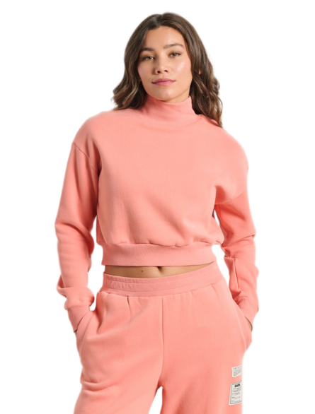 Bdtk γυναικείο κοντό φούτερ με ζιβάγκο 1252-907020