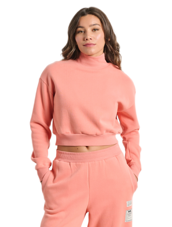 Bdtk γυναικείο κοντό φούτερ με ζιβάγκο 1252-907020 Bdtk γυναικείο κοντό φούτερ με ζιβάγκο 1252-907020