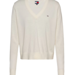Tommy Hilfiger Flag Embroidery V-Neck Jumper γυναικείο πουλόβερ DW0DW19888