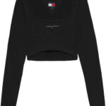 Tommy Hilfiger Slim Cropped Long Sleeve T-Shirt γυναικεία μπλούζα DW0DW20909