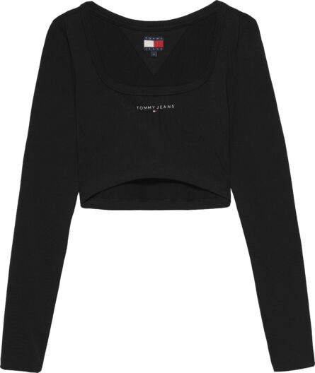 Tommy Hilfiger Slim Cropped Long Sleeve T-Shirt γυναικεία μπλούζα DW0DW20909