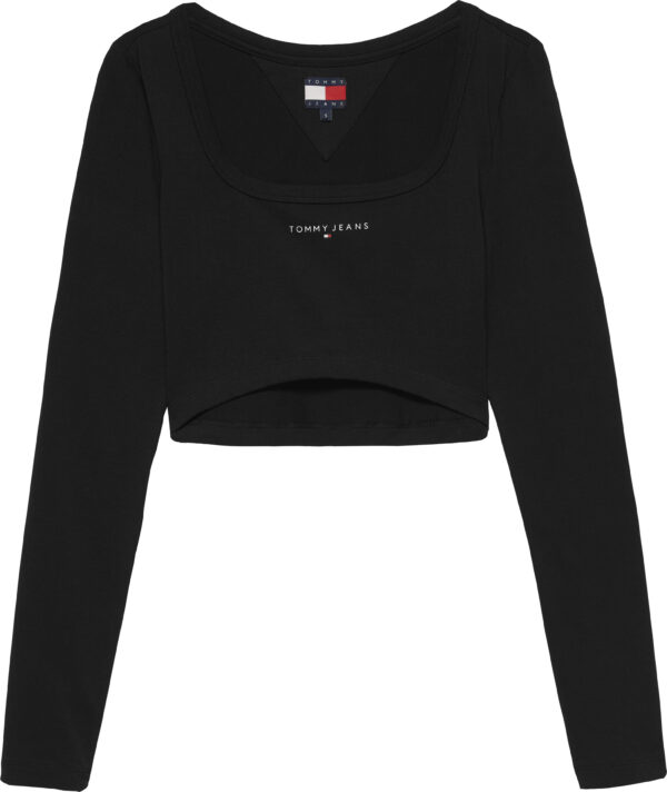 Tommy Hilfiger Slim Cropped Long Sleeve T-Shirt γυναικεία μπλούζα DW0DW20909 Tommy Hilfiger Slim Cropped Long Sleeve T-Shirt γυναικεία μπλούζα DW0DW20909