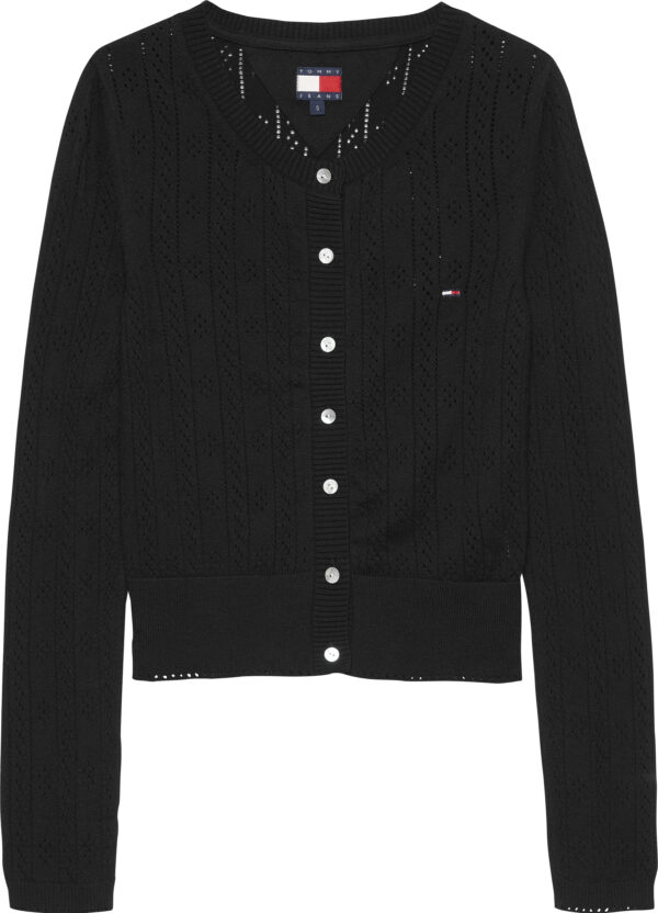 Tommy Hilfiger Pointelle Crew Neck Slim Cardigan γυναικεία ζακέτα DW0DW20966 Tommy Hilfiger Pointelle Crew Neck Slim Cardigan γυναικεία ζακέτα DW0DW20966