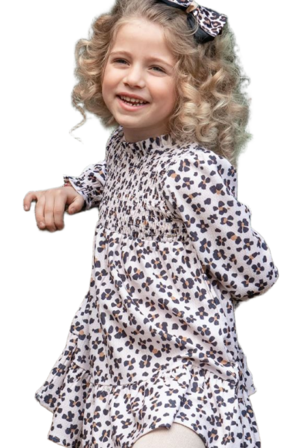 Energiers παιδικό λέοπαρ φόρεμα για κορίτσι 15-125303-7