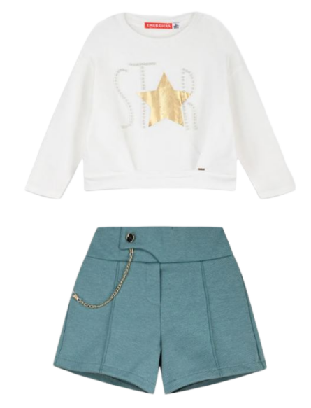 Energiers παιδικό σετ μπλούζα/σορτς για κορίτσι 15-125322-0